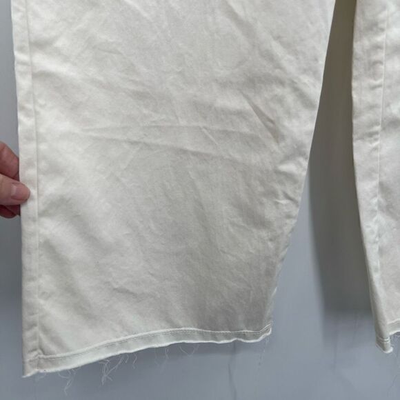 Les Tien Ivory Zip Up Flared High-Rise Straight Leg Cargo Pants Size Small - Picture 4 of 9